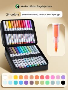 Marie’s | Double Head Liquid Acrylic Markers School Art Soft Tip 60 Colors Non-toxic Washable