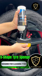 【CP CAR Detailer】U-Shape Tyre Sponge Car Wheel Tyre Cleaning Pad Waxing Polishing Sponge Tire Sponge