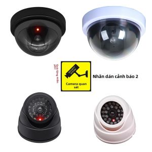 Camera Giả Vòm Nhựa Màu Đen Sáng Tạo Có Đèn LED Nhấp Nháy Để Giám Sát Hệ Thống An Ninh Camera Quan Sát Giả Chạy Bằng Pin AA