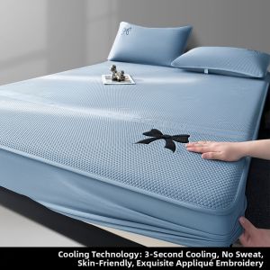 JIEMAIYA | Machine Washable Summer Air Conditioner Ice Silk Bedding 3Pc Set