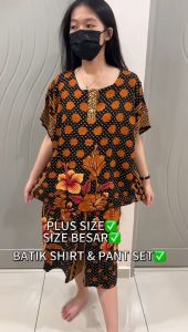 Batik Shirt & Pant Set Size Besar/Baju Batik Set Wanita/Batik Indonesia/Batik Premium Quality/Batik Nighty Pyjamas