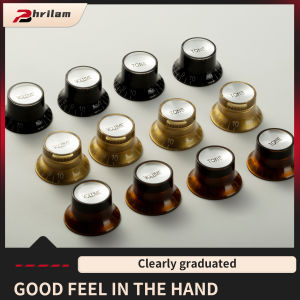 PHRILAM  Imperial Inch Size Top Hat Bell Reflector 2 Volume 2 Tone Knobs Set for USA Les Paul SG Electric Guita