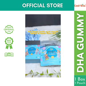 COOLVITA DHA Gummy | Alga Omega 3 Alternatif Minyak Ikan Suplemen Otak Anak Berprestasi Daya Ingat