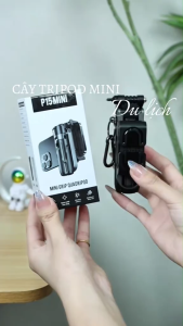 Gậy selfie mini cao cấptripod mini bốn chân bỏ túi nhỏ gọn xoay 360 độ có điều khiển từ xa