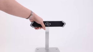 RICHMENT Anti-Theft Desktop Tablet Kiosk Stand Holder Heavy Duty Countertop Tablet POS Display Mount with Security Lock and Key Compatible iPad Pro/Air/Mini Galaxy Tabs Surface More 7-11" Tablets