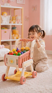 Baby Pro Kids Mini Shopping Cart Vegetable Toys Educational Pretend Play Toy