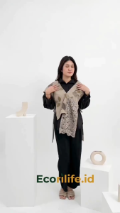 Baju Ecoprint & Outer Vest untuk Acara Kondangan Wanita
