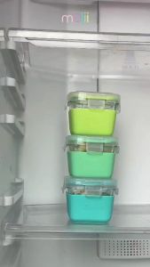 Melii Baby Glass Containers with Sleeve - Peralatan Makan Anak