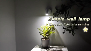 LED Wall Lights Magnetic Base Wireless Three Colors Wall Lamps USB Rechargeable Wall Mounted Cabinet Spotlight Touch Dimmable Bedside Lamp for Room Bedroom Reading Night Light
