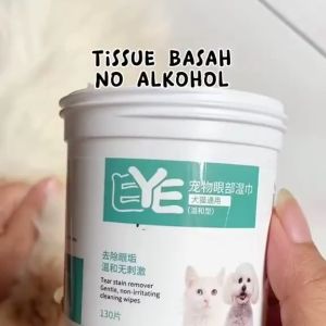 200 Pcs Tisu Basah Pembersih Mata Kucing Anjing Pembersih Telinga Kucing Anjing Tisu Basah Eye Ear Pet Wipe