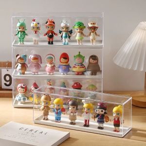 PROMO - Rak Display Koleksi Action Figure Box Clear Acrylic Pop Mart Blind Box Bricks / Pajangan Kotak Penyimpanan Mainan Bening Cristal Toy Storage Tebal Terlaris (Z1S1)