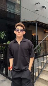 Bộ quần áo nam nữ thể thao 5 MÀU SẮC SUN 07 chất poly áo polo cổ bẻ quần form suông dễ phối đồ