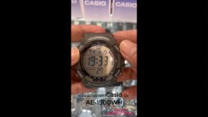 สำหรับการคำนำหน้า "สายนาฬิกาคาสิโอ Casio รูปแบบ AE-1500WH สำหรับผู้ชาย-ผู้หญิง ขนาด 18 mm. สายยางคุณภาพพรีเมี่ยม สายรัดข้อมือสีดำ พร้อมอุปกรณ์เปลี่ยนสาย
