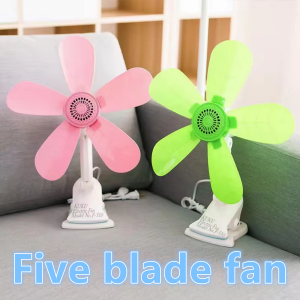 Mini Portable Office desktop fan student dormitory clip fan Small 5 Blades Plastic Electric AC Home Living Room Ceiling Fans Cooling Fan
