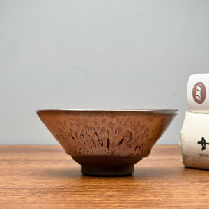 Handmade Ceramic Tea Cup Single Cup Colorful Purple Gold Floral Design Owner Cup Personal Use Building Yang Chazan Tea Cup