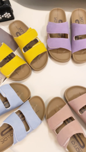 YOTO Birken-Style Sandals For Women Trendy Double Adjustable Hook & Loop Straps Beach Platform Casual Slippers