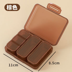 Portable Large Capacity Medicine Box Light Blocking Storage Organizer for Three Meals a Day Pill Splitter Waterproof Seal