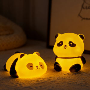 New Panda LED Night Light Living Room Cute Panda Plastic Lamp Bedside Decor Creative Kids Night Light Birthday Gift Decoration
