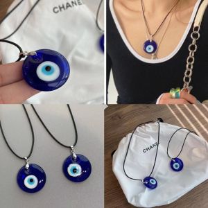 Corinna Devils Eye Pendant Necklace Retro Simple Fashion Glass Ornaments