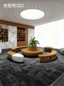 Outdoor Corrosion Resistant Wooden Seat Bench Creative Slice Tree Pool Leisure Chair Airport Art Waiting Public Rest Chair