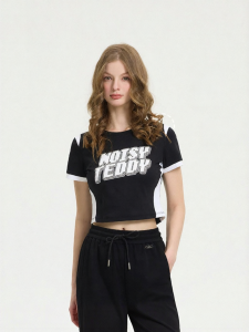 Fitted Letter Print Womens T-Shirt