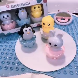 [Choo Choo Toy] Baby Tumbler Toy For Baby Penguin Rabbit Chicken Mini Tumbler Toy Rattle Toys Mainan Baby 不倒翁玩具 - BT304