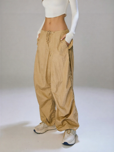MITAOGIRL | Loose Fit Gym Workwear Style Pants Set Low Waisted