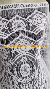 Kain Brokat Elegan Semi Francis untuk Kebaya - Isi Panjang 25m x Lebar 15m - Warna Mauve Cerah/Ash Blue/Rosegold/Milo