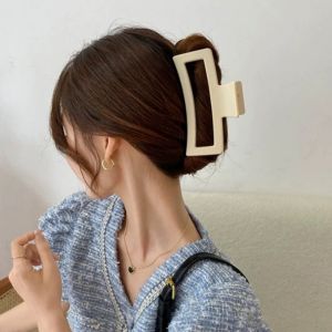 4pcs casual elegant square gripping clip back of the head fashionable updo hair shark clip headwear