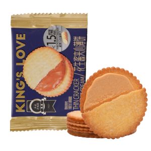 KINGS LOVE Peanut Butter Heart Thin Crispy Biscuits Loose 500g Potato Snacks Heart Shaped Sweet Treats Chinese Manufacture