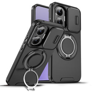 For Mi Poco X7 X6 Pro Magnetic Rotating Bracket Phone Case For Poco F7 Ultra C75 C71 Smart Sliding Window Anti Fall Phone Case