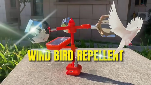 Ultrasonic Solar Animal Repellent Garden Bird Pest Repeller Control Rotating Reflector Drive Away Bird Accessories