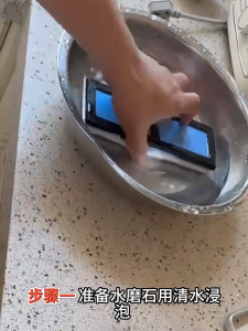 Sydneywind - เครื่องเหลาสองด้าน หินลับมีดมีด Professional Waterstones COMBINATION Grit Whetstone Sharpening พร้อมฐานไม้ไผ่ ที่ใส่ใบมีด Sharpener Stone