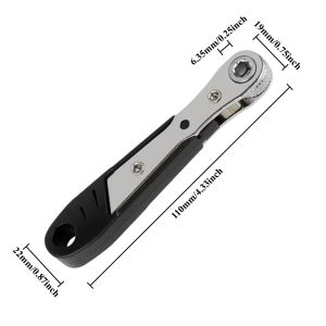 Bộ Cờ Lê Mini Tua Vít Đầu Lục Giác 1/4 Inch Tay Cầm Ổ Cắm Nhanh Tháo Lắp Thép Chrome-Vanadium Dụng Cụ Cầm Tay Sửa Chữa Ô Tô Trong Không Gian Chật Hẹp