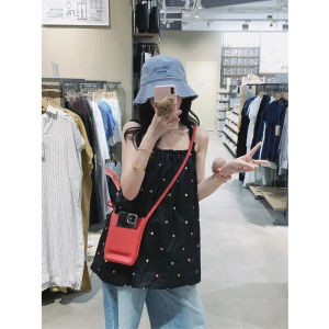 Embroidered Heart Strapless Vest Womens Summer New French Style Loose Outerwear Sleeveless Top Casual Commute Loose Fit