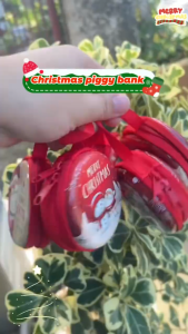 Christmas Coin Purse Round Xmas Decoration Party Gift Coin Purse with Zipper Gift Storage Bag Package Box