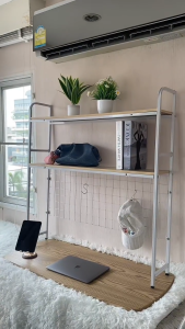 Dospace ชั้นวางของบนโต๊ะ ชั้นเก็บของบนโต๊ะทำงาน ชั้นวางคอมพิวเตอร์ ชั้นวางหนังสือบนโต๊ะ ชั้นวางของอเนกประสงค์ ชั้นวางของ