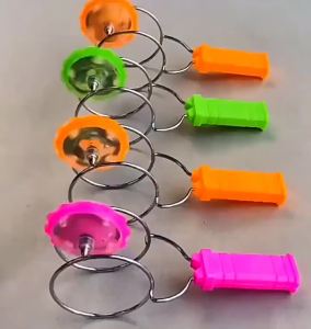 LED Magnetic Orbit Gyroscope Toy For Kids Gift Magic Spinning Top with Rail Hand Cranked Luminous Flashing Lights Spinning Top