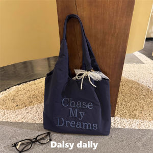 Casual Canvas Tote Bag Womens Large Capacity Handbag Commuter Shoulder Bag Underarm Bag Lightweight Portable Shopping Bag