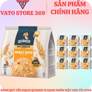 Bánh quy QUAKER vị hạnh nhân mật ong túi 250g