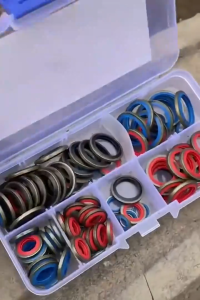 【STOK MSIA】100/245pcs Gasket Combinasi Bonded Seal Kit Hydraulic Seal Compound Gasket Metal Seal Bonded Washer Ring