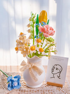 Jiaqi Toys | Eternal Rose Flower Arrangement Building Blocks
