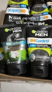 PROMO ! Garnier Men Oil Control 3 in 1 Charcoal Facial Foam 100 ml / Garnier Men Charcoal