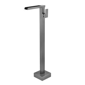 MEIZIJIE | Freestanding Waterfall Bath Tap Solid Brass Gray Color