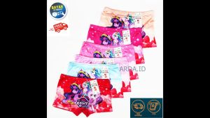 LUSINAN | Celana Dalam BOXER anak Perempuan SATTIRE KIDS Motif PONY / CD Dalaman BALITA / SHORT anak Cewek PREMIUM
