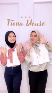 LEONNA - FIONA BLOUSE & ROMPI VEST KNIT SIFON STYLING KOREA
