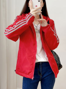 ฤดูใบไม้ร่วง ฤดูหนาว ผู้หญิง Loose Fit ผ้าฝ้าย เสื้อแจ็คเก็ต หนาขึ้น Double ผ้าฝ้าย มีฮู้ด ซิป เสื้อโค้ทสั้นแขนปกติยาว โพลีเอสเตอร์