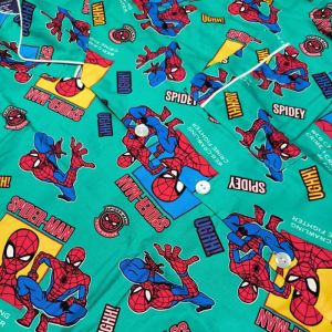 [XXL] ผ้าคอตตอน Cotton ลายสไปเดอร์แมน Spiderman แขนสั้นขาสั้น SS ชุดนอนไซส์ใหญ่พิเศษ ลิขสิทธิ์แท้ประเทศไทย