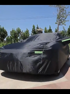 Car cover sedan waterproof outdoor high-quality car cover antifouling sunscreen heat insulation anti-ultraviolet protection car body cover suitable for cars/L-SUV/MPV/pickup trucks with zippers sunshade car cover