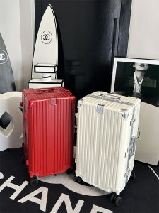 20-Inch Aluminum Frame Carry-On Suitcase Multi-Functional Travel Bag for Women Large Capacity Pull Rod Case Student Travel